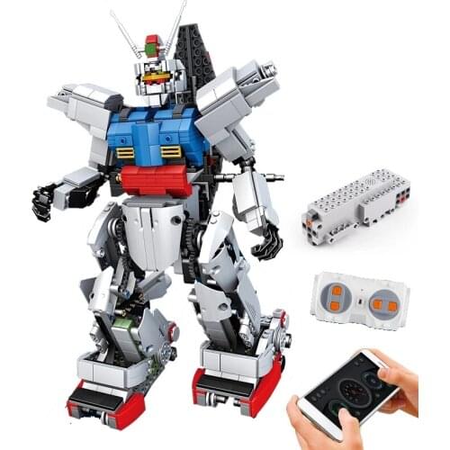 New 986PCS High-Tech Robot Toys The APP RC Motorized RX78 Robot Model Assembly Building Blocks Electric model Christmas Gifts