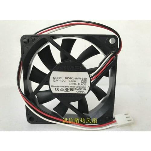 New original 7015 2806kl-04w-b89 DC12V 0.65a 3-wire 70 * 15mm 7cm fan