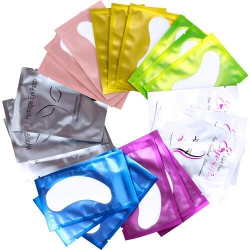 50 100 Pairs Eyelash Pad Gel Patch Grafting Eyelashes Under Eye Patches For Eyelash Extension Paper Sticker Wraps Makeup Tools