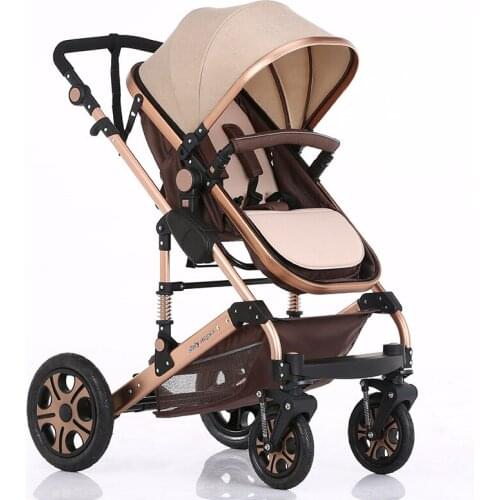 Luxury Baby Stroller 2 in 1 High Landscape Baby Prams For Newborns Travel System Baby Trolley Walker Foldable Baby Car Carriage