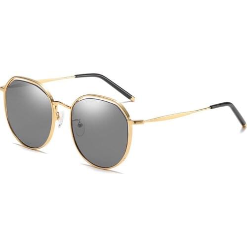 Luxury Round Sunglasses Women Brand Designer 2019 vintage Glass Lens Sunglasses Driving Sun Glasses For Men Sunglasses Mirror