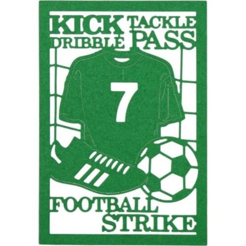 SCD628 Football Frame Metal Cutting Dies For Scrapbooking Stencils DIY Album Cards Decoration Embossing Folder Die Cuts Tool New