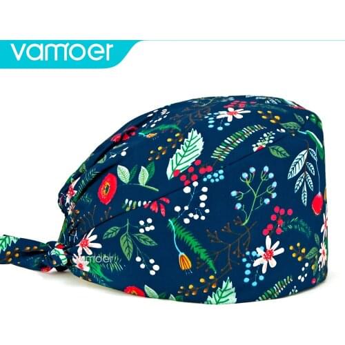 Surgery cap nurse Clearance Nursing Scrub Caps Scrubs Hat Dental Skull Cap Women Men 100% Cotton Clinic Headwear Veterinary Hats