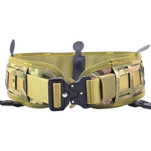 ActionUnion Tactical Belt Molle Battle Belt Set Adjustable Airsoft Combat Military Army Waist Belt Paintball Hunting CS Outdoor