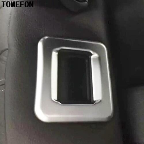 TOMEFON For PEUGEOT 308 2014 2015 2016 ABS Chrome Rear Seat Adjustment Swtich Button Knob Trim Car Auto Sedan Cover Styling 2Pcs