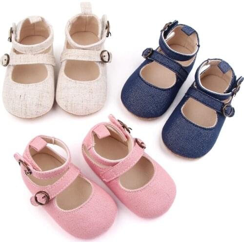 New Born Baby Girl Shoes Solid Cotton Non-slip Soled Infant Toddler Casual Shoes Spring Summer Baby Princess Girls Prewalker