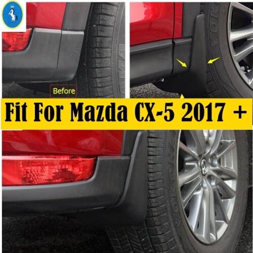 Yimaautotrims Front / Rear Mud Guard Mudguards Splash Flaps Protective Plastic Cover Kit Trim Fit For Mazda CX-5 CX5 2017 - 2021