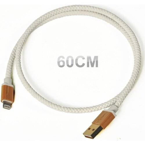 CACOY Charging Cable Compatible For iPhone Xs X 8 7 6 Plus Charging Cable Leather Braided Cord 2Feet White