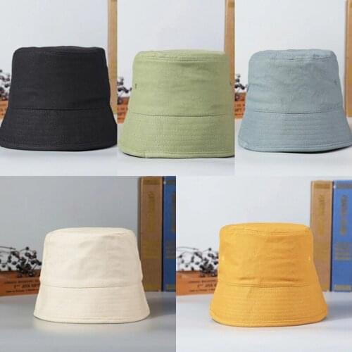 Fashion Unisex Spring Autumn Foldable Bucket Hats Women Outdoor Sunscreen Cotton Cap Fashion Sun Prevent Hats Wholesale