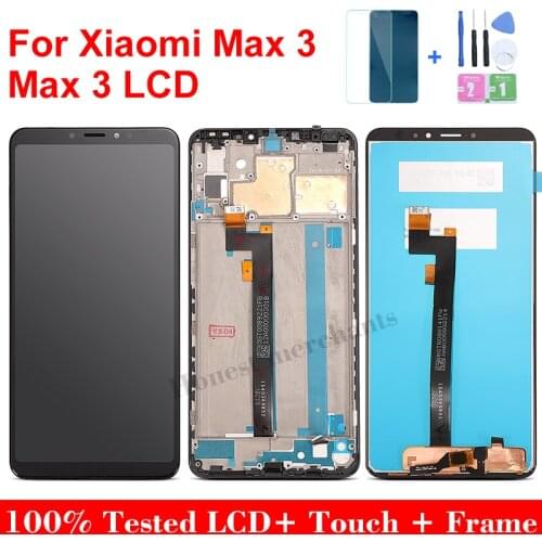 6.91"for Xiaomi Mi Max3 LCD Display Touch Screen Digitizer Assembly For Xiaomi Mi Max2 Max 3 LCD Screen Replacement With Frame