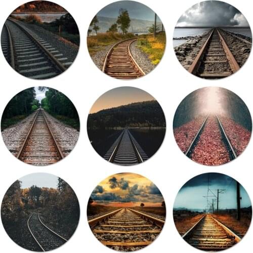 58mm Railway Track Icons Pins Badge Decoration Brooches Metal Badges For Clothes Backpack Decoration