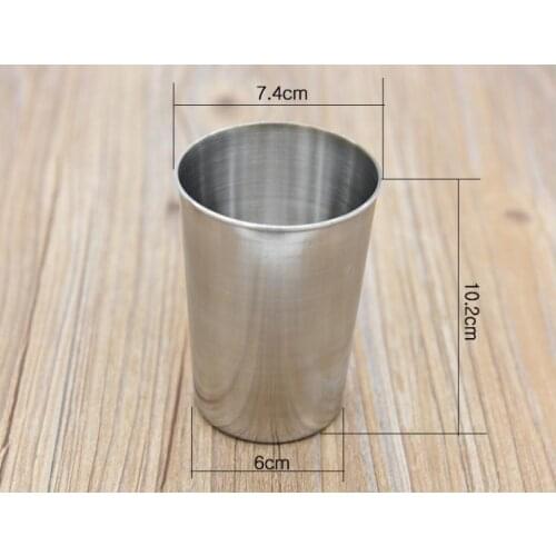 100pcs/lot FAST shipping 300ml Stainless Steel Cups Wine Beer Coffee Whiskey Mugs Outdoor Travel Cup SN1324