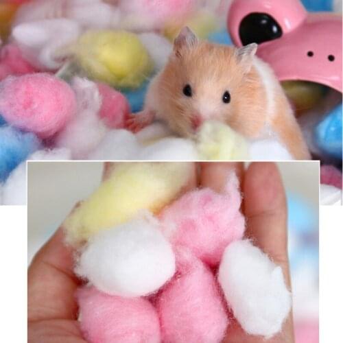 100 PCS Pet Hamster Cotton Ball Winter Warm Absorbent Cotton Small Pets Warmth Supplies For Nest House Pet Supplies New