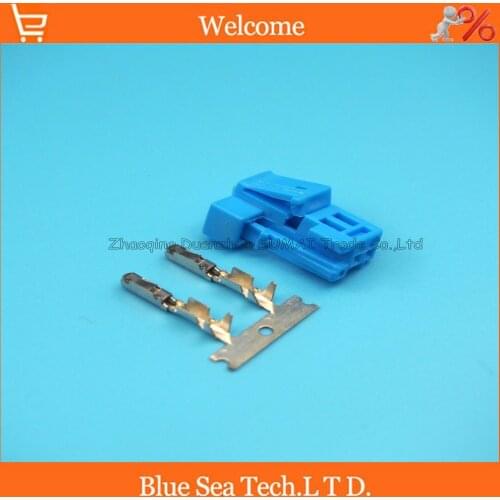 2 Pin female treble plug,Blue auto sound tweeter horn plug,steering dial plug connector for Benz,Mercedes-Benz