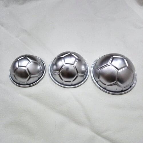 2Pcs/Set 3D Football Shape Cake Mold AluminumBall Sphere Non-toxic Cake Mould Chocolate Pan Mold Kitchen Baking Tools