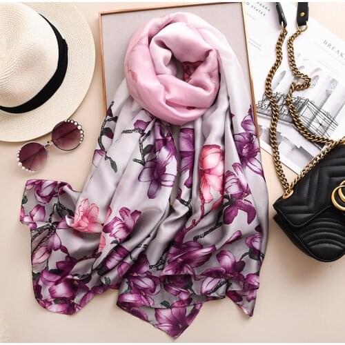 2019 Scarf Women Silk Cachecol Hijab Bandana Bandanas Scarves Pashmina Echarpe Bufandas Foulard Femme Shawl Poncho