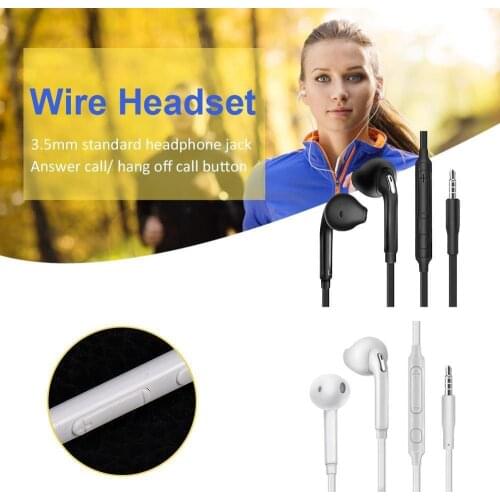 3.5mm Earphone Wired Earphones Headset Headphones Earbuds For Smart Phone Mobile Phone Mic For Samsung S6/S7 edge