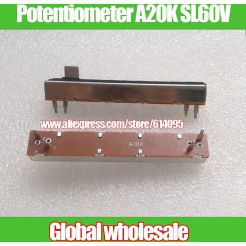 4pcs PAKY MX-82D Mixer Single joint Straight Slide Potentiometer A20K SL60V / Handle Length 8MMB