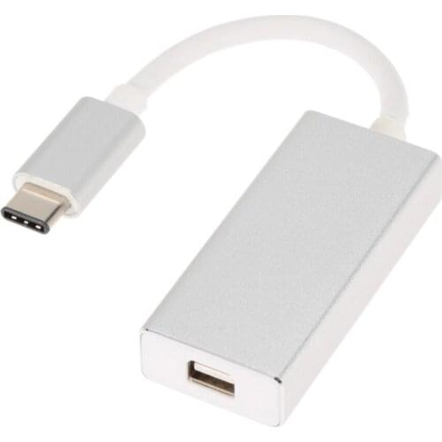 50pcs/lot 1080P USB 3.1 Type C to Mini Display Port Mini DP HDTV Adapter Cable for New Macbook