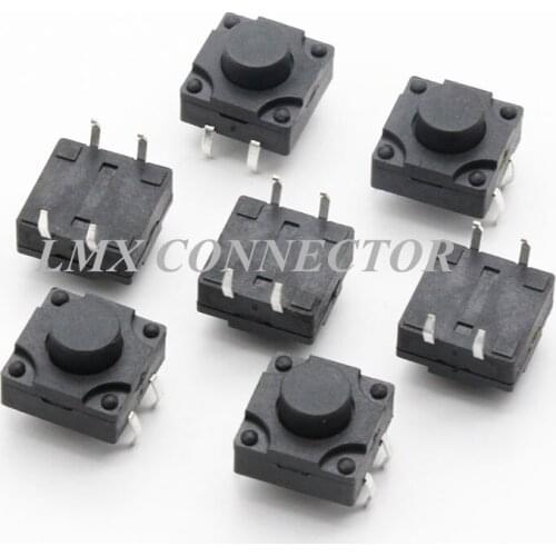 50Pcs Waterproof Micro Tact Switch 12x12x5.8/6/6.5/7/7.5/8/9/9.5/10/10.5/11-16.5mm DIP 4P Tactile Switch