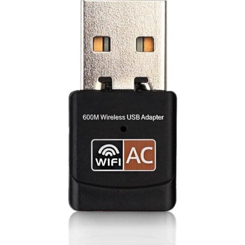600Mbps USB WiFi Adapter 2.4GHz +5GHz WiFi Antenna PC Mini Wireless Computer Network Card Receiver Dual Band 802.11b/n/g/ac