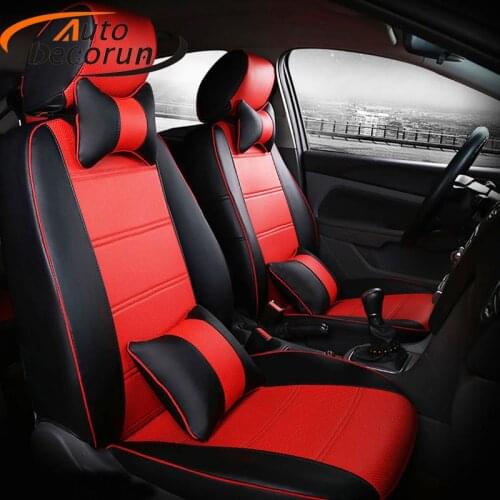 AutoDecorun PVC leather seat cushion cover for BMW 5 series station wagon seat covers for car seat support accessories protector