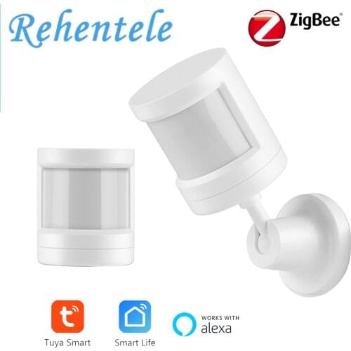 Alexa Echo Tuya Battery Powered Smart Wireless WIFI PIR Motion Sensor Detector Home Alarm System ZigBee PIR Sensor