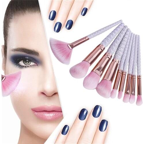 GUJHUI 9PCS Make Up Foundation Eyebrow Eyeliner Blush Cosmetic Concealer Brushes highlighter brush pincel escova 2017 Anne