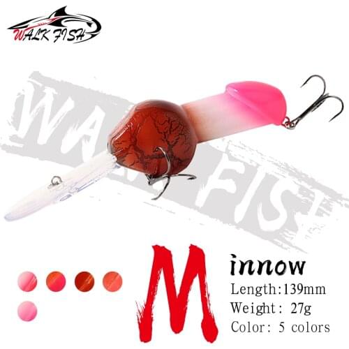 WALK FISH 139MM 27G Minnow Fishing Lures Floating Wobbler Fishing Baits Divewater Artificial Hard Bait Trolling Fishing Tackle
