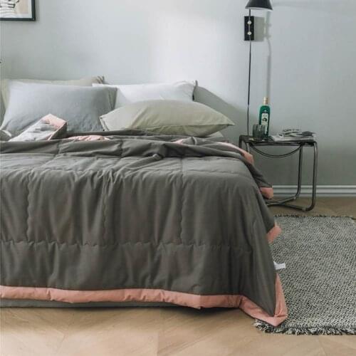 Papa&Mima Plaid Quilt Cotton Comforter Coverlet Throws Single Double Queen King