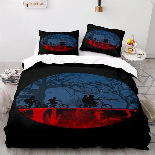 Stranger Things Bedding Set Single Twin Full Queen King Size Stranger Things Bed Set Childrens Kid Bedroom Duvetcover Sets 019
