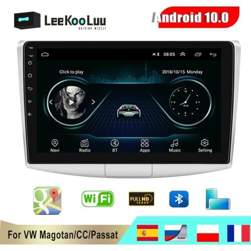 LeeKooLuu Android 2Din Car MP5 Multimedia Video Player GPS Car Radio 10" Autoradio Stereo For VW/Volkswagen/Magotan/Passat B6 B7
