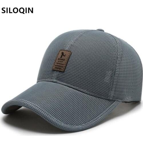 SILOQIN Adjustable Size Summer Womens Breathable Baseball Caps Snapback Cap Mens Mesh Cap Black Cap Couple Casual Sports Caps