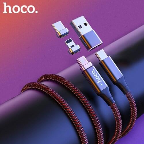 HOCO 3in1 Magnetic 100W USB C To USB Type C Cable 5A 100W PD Fast Charging for Macbook iPad Quick Charge For iphone 12 Samsung