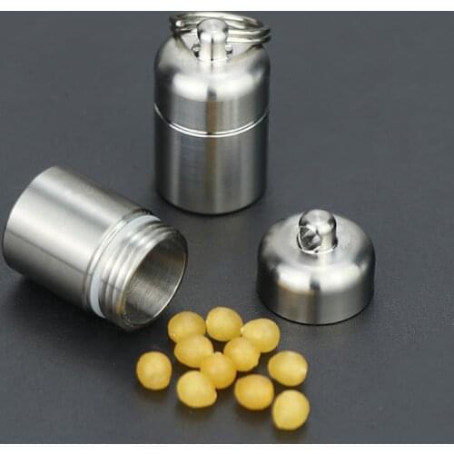 Small Titanium Alloy Waterproof Bottles Canister Medicine Titanium Seal Bottle Outdoor Tool