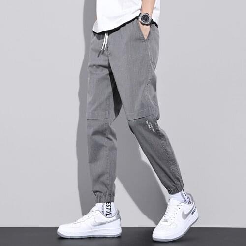 2021 Men Trousers Summer New Style Outdoor Sport Jogging Pants Youthful Big Size Loose Drawstring Pants Pantalons Pour Hommes