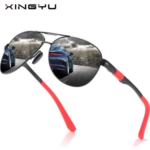 Mens sunglasses Aluuminium Magnesium frame outdoor sunglasses fishing sunglasses driving sunglasses with box and case