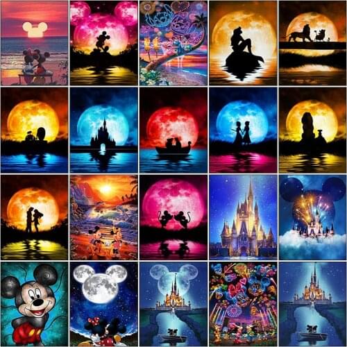 Cuadros embroidery Cross stitch dirll drawing full square 5d diamond painting kit set Cartoon mouse animal color complet mosaic