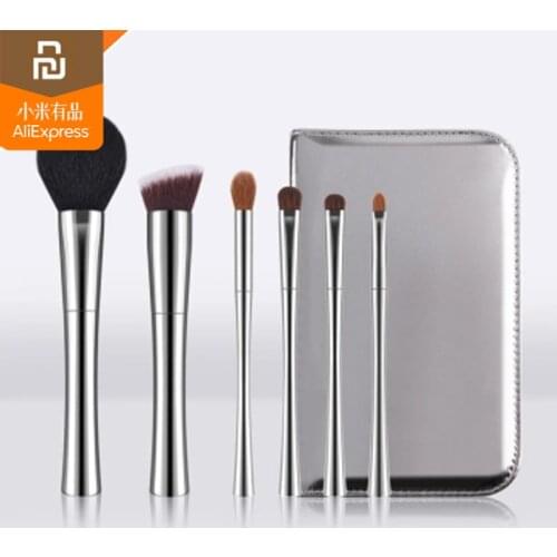 Original youpin mijia DUcare exquisite high-end makeup brush 6 sets of man-made fiber PU soft makeup brush set
