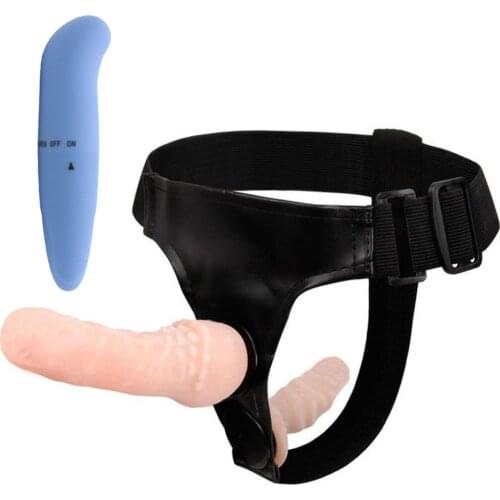 Bullet Vaginal Vibrators for Women&Strap On Double Dildo Realistic Strapon Sex Toys for Lesbian Erotic Toys for Adults Sex Shop