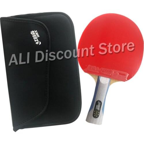 DHS 6002 Long Shakehand FL Table Tennis Ping Pong Racket + a Paddle Bag