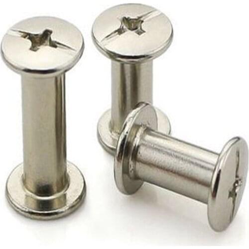 Sex 5 Daughter screws Pair Lock Screw Nuts Butt Phillips female rivet Chicago Bolt Double Ended Bolts Rivets Sets Tornillos Kit