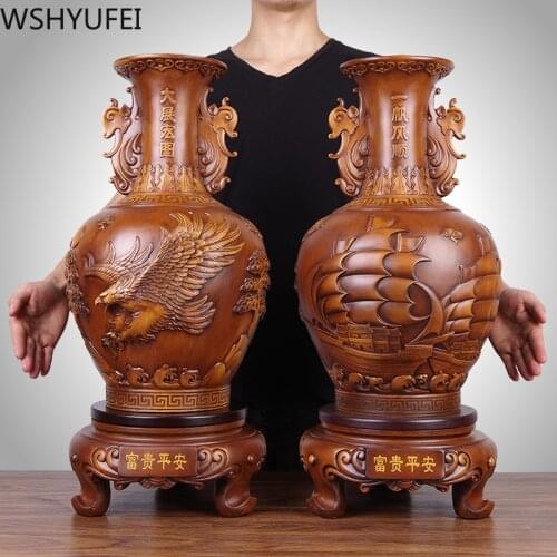 Chinese Style Resin Ruyi Bottle Buddha Sculpture Home Decoration Accessories Study Office Supplies Buddha Decoration Crafts