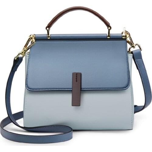 New high-end texture cowhide ladies small square bag retro simple handbag fashion all-match messenger bag casual shoulder bag