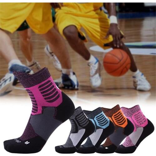 Towel Bottom Thickened Knee-high Socks Cycling Socks Men Anti-sweat Outdoor Sports Running Basketball Sport Socks