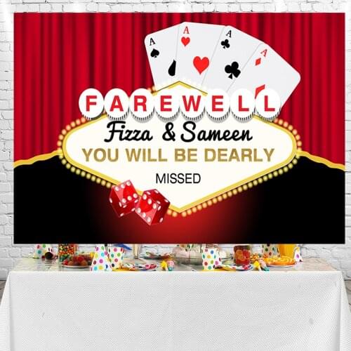 Sensfun Casinos Party Photography Backdrop Birthday Photo Party Background Vinyl Booth Props Photocall