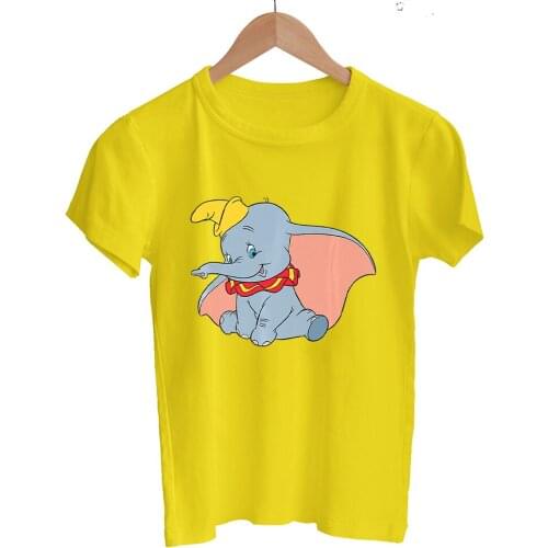 Disney Short Sleeve Series Dumbo Printing Women T-shirts Summer New Products Cartoon Top Clothes Harajuku T Shirts Female Kawaii