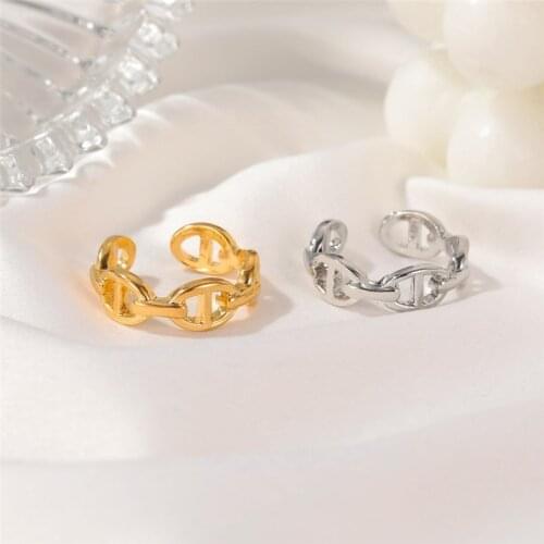 Fashion Simple style Chain Opening Tail Ring For Women Girls New Design Adjustable Finger Jewelry Party Gifts