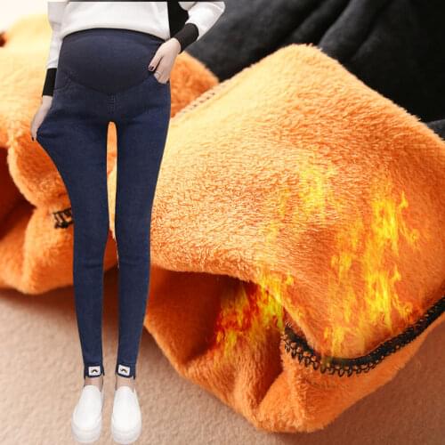 M-3XL Winter Warm Maternity Jeans for Pregnant Women Pregnant Pants Pregnancy Clothes Spring Summer Maternity Pant Plus Size