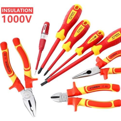 1PC Insulated Screwdriver Set 1000V Magnetic Screw Driver Bit Elelctricians Hand Tool Set Industrial Pliers Hand Tools Dropship
